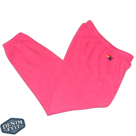 Aviator Nation Women’s Pink/Yellow Bolt Stitch Sweatpants/Joggers | PRELOVED⚡️🩷 - Picture 5 of 11